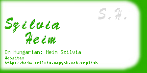 szilvia heim business card